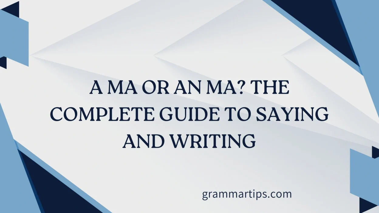 A MA or An MA