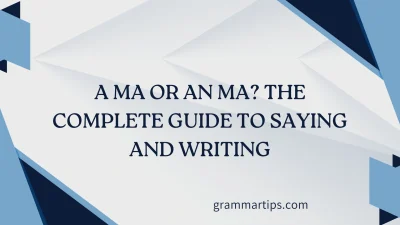 A MA or An MA