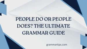 People Do or People Does