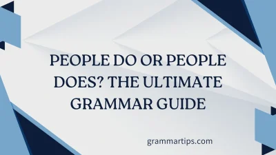 People Do or People Does