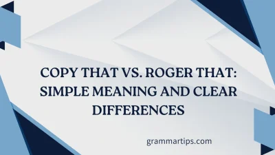 Copy That vs. Roger That