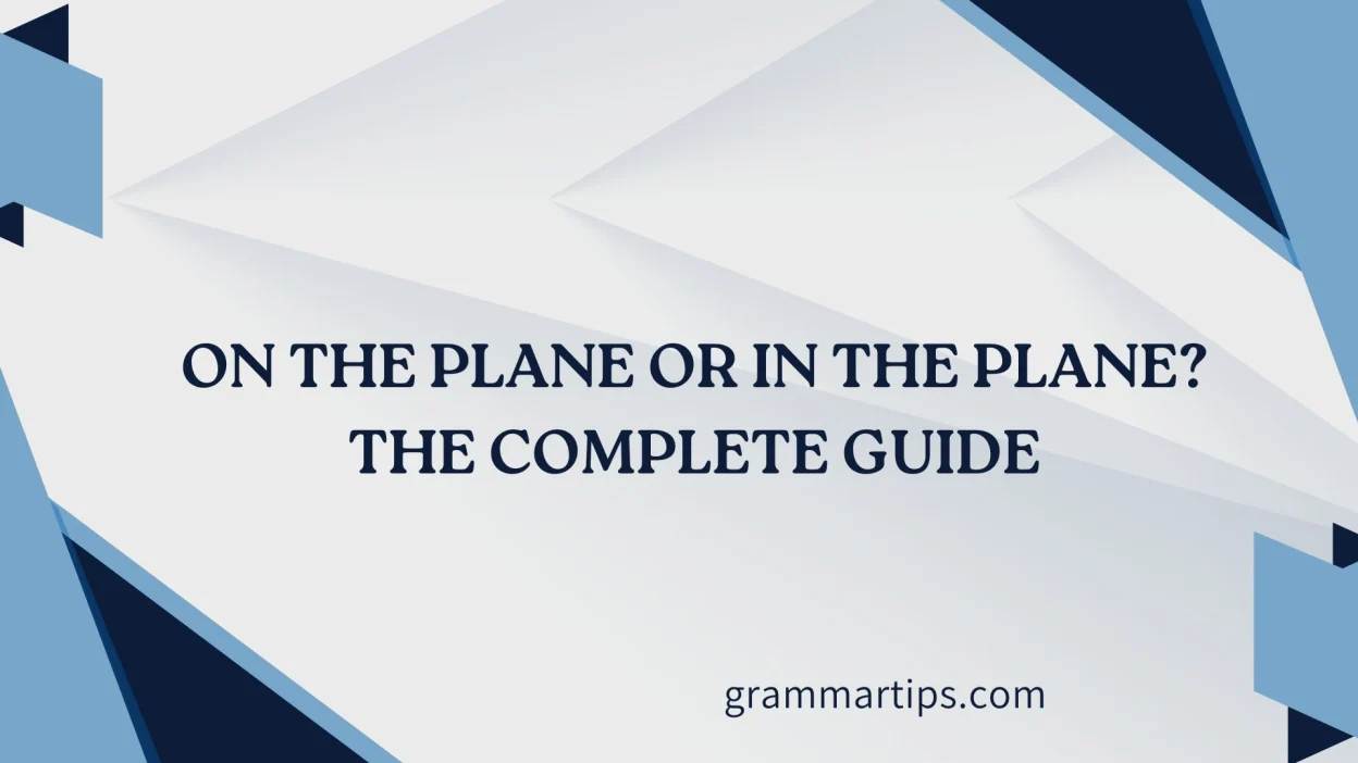 On the Plane or In the Plane